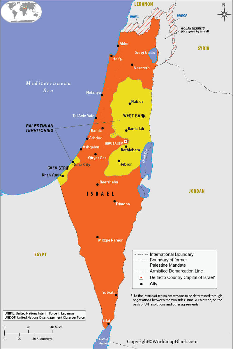 Printable Map Of Israel Printable Map of The United States