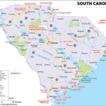 Labeled Map Of South Carolina With Capital Cities