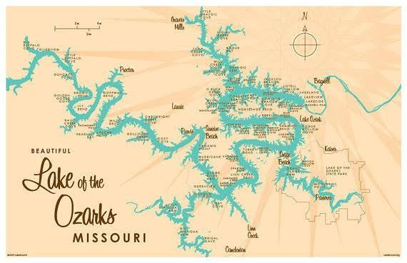 Lake Of The Ozarks Map Ozarks Map Lake Map Lake