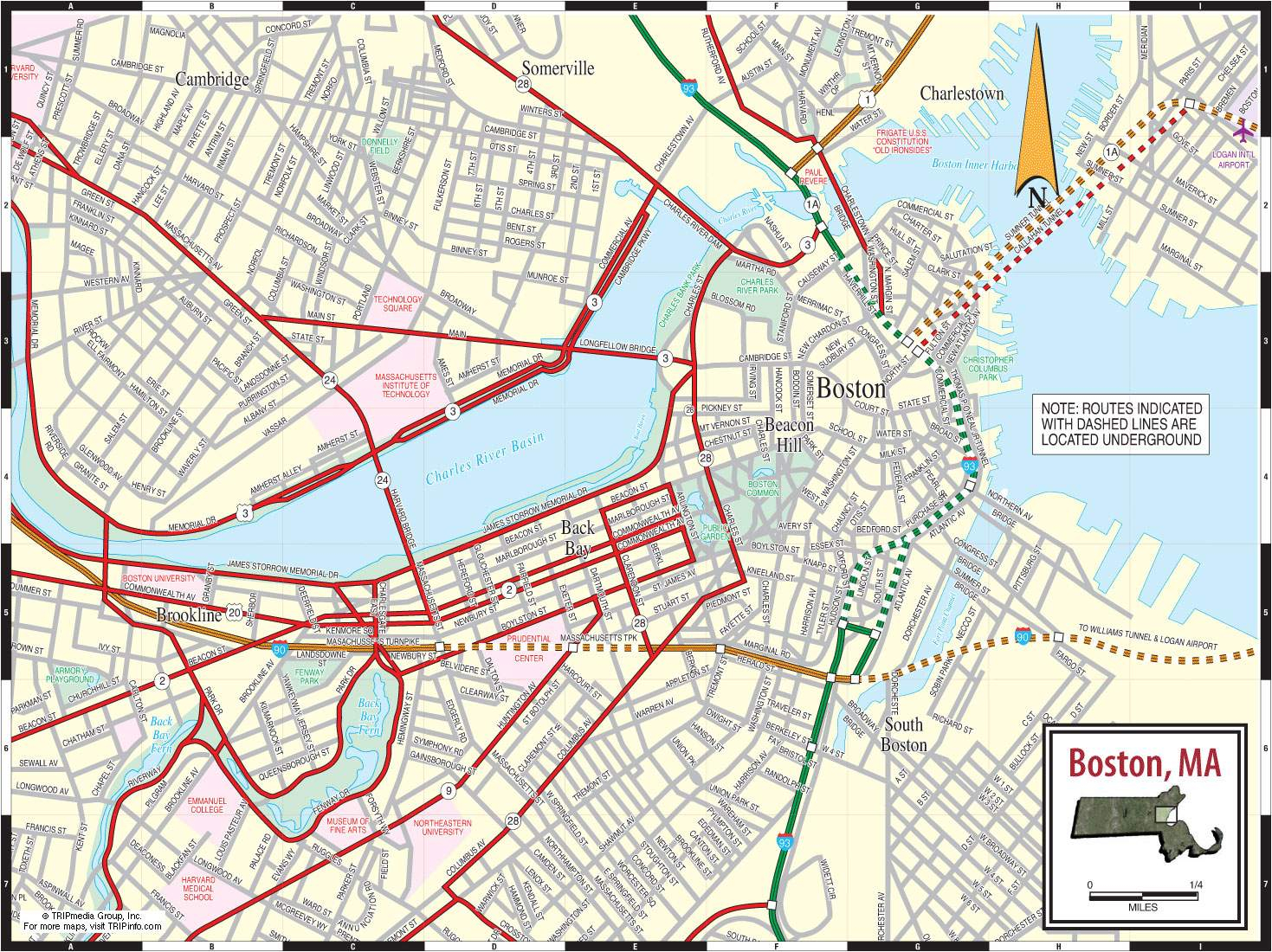 Large Boston Maps For Free Download And Print High 