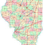 Large Detailed Administrative Map Of Illinois State With