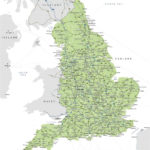 Large Detailed Highways Map Of England With Cities