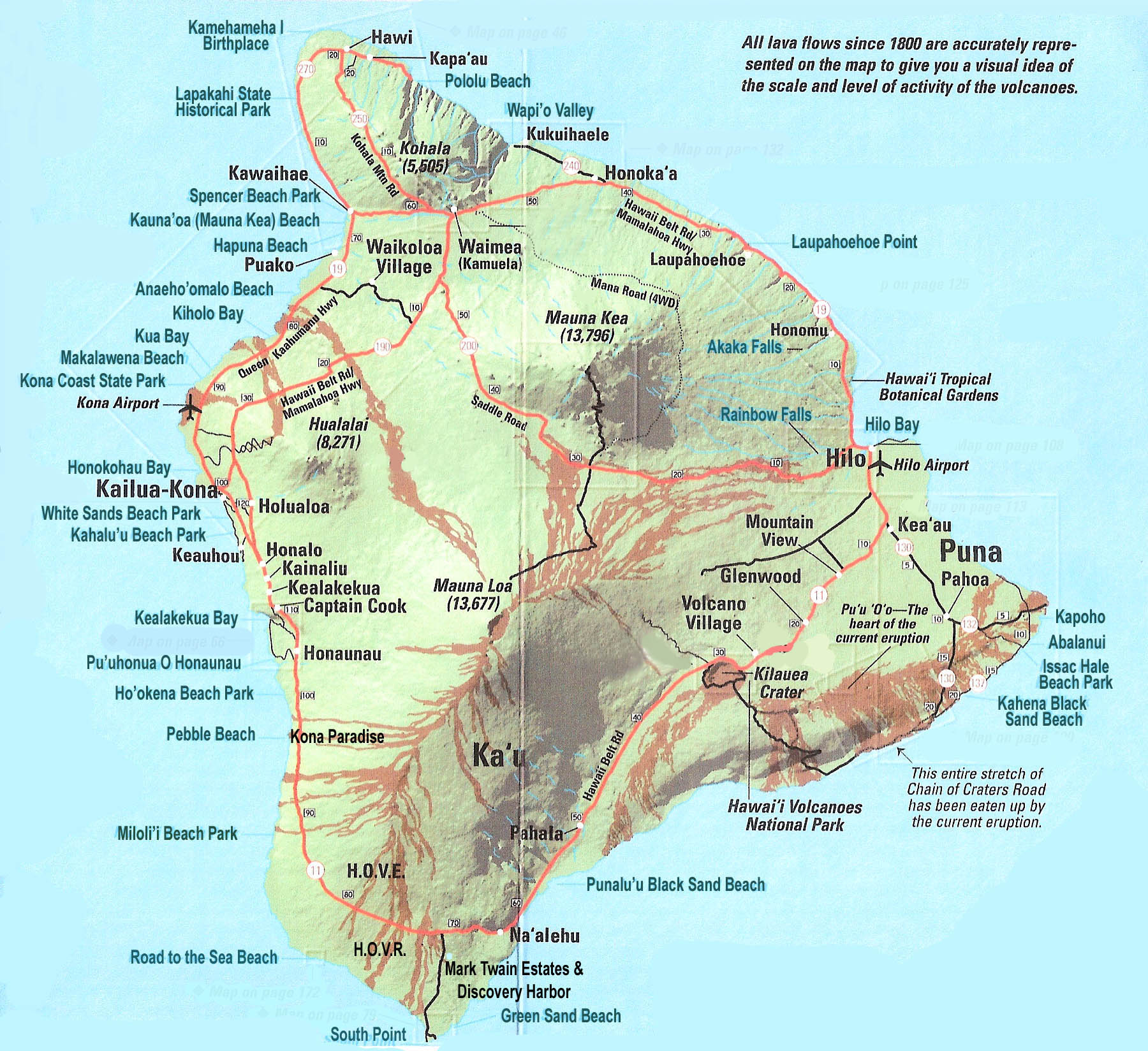 Printable Map Of Big Island Hawaii