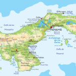 Large Detailed Physical Map Of Panama Panama Large