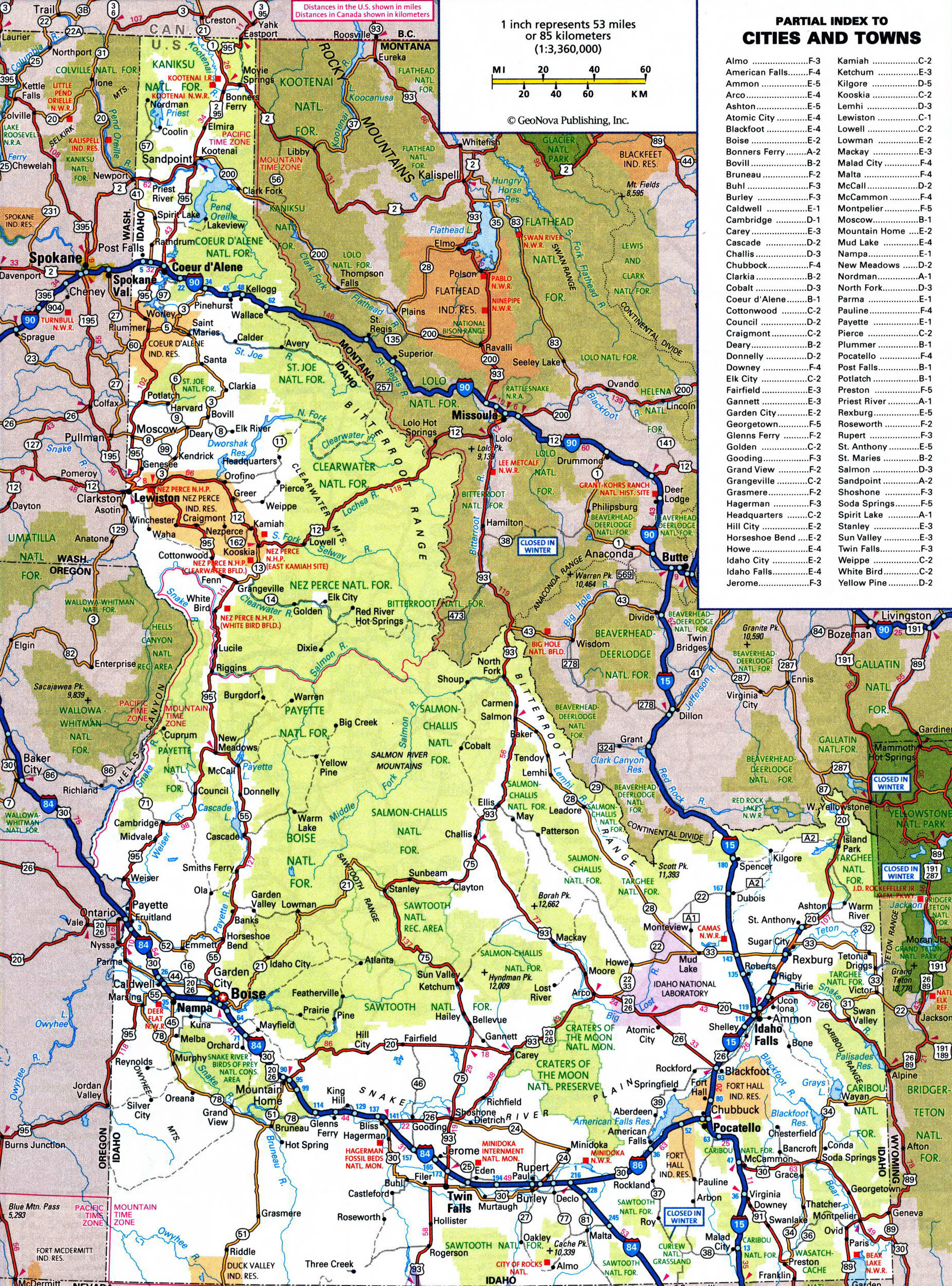 Large Detailed Roads And Highways Map Of Idaho State With 