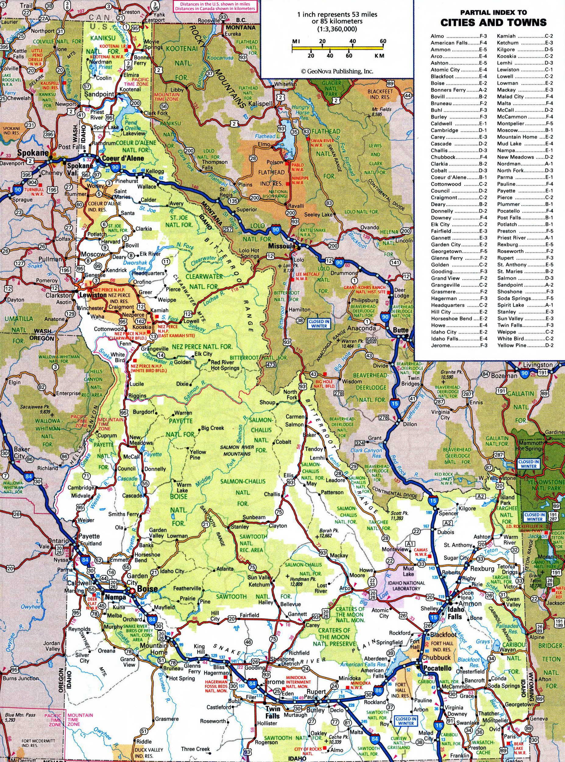Large Detailed Roads And Highways Map Of Idaho State With Large Detailed Roads And Highways Map Of Idaho State With