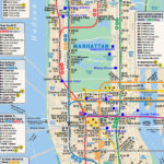 Large Detailed Subway Map Of Manhattan Manhattan Large