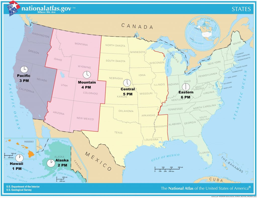 Large Printable Us Time Zone Map Printable US Maps