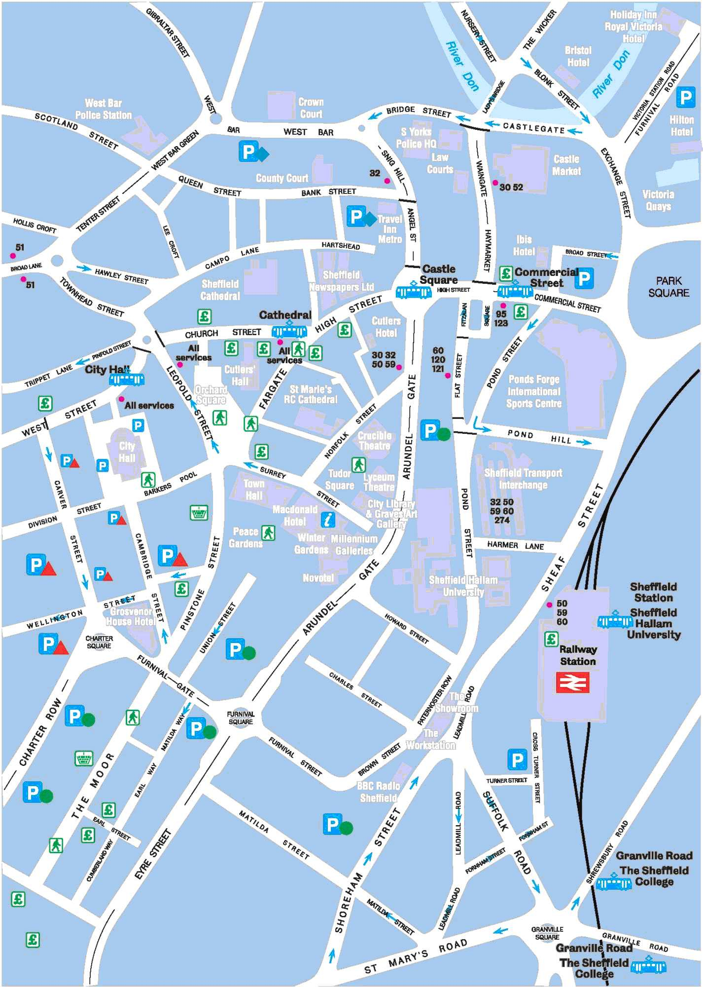 Large Sheffield Maps For Free Download And Print High 