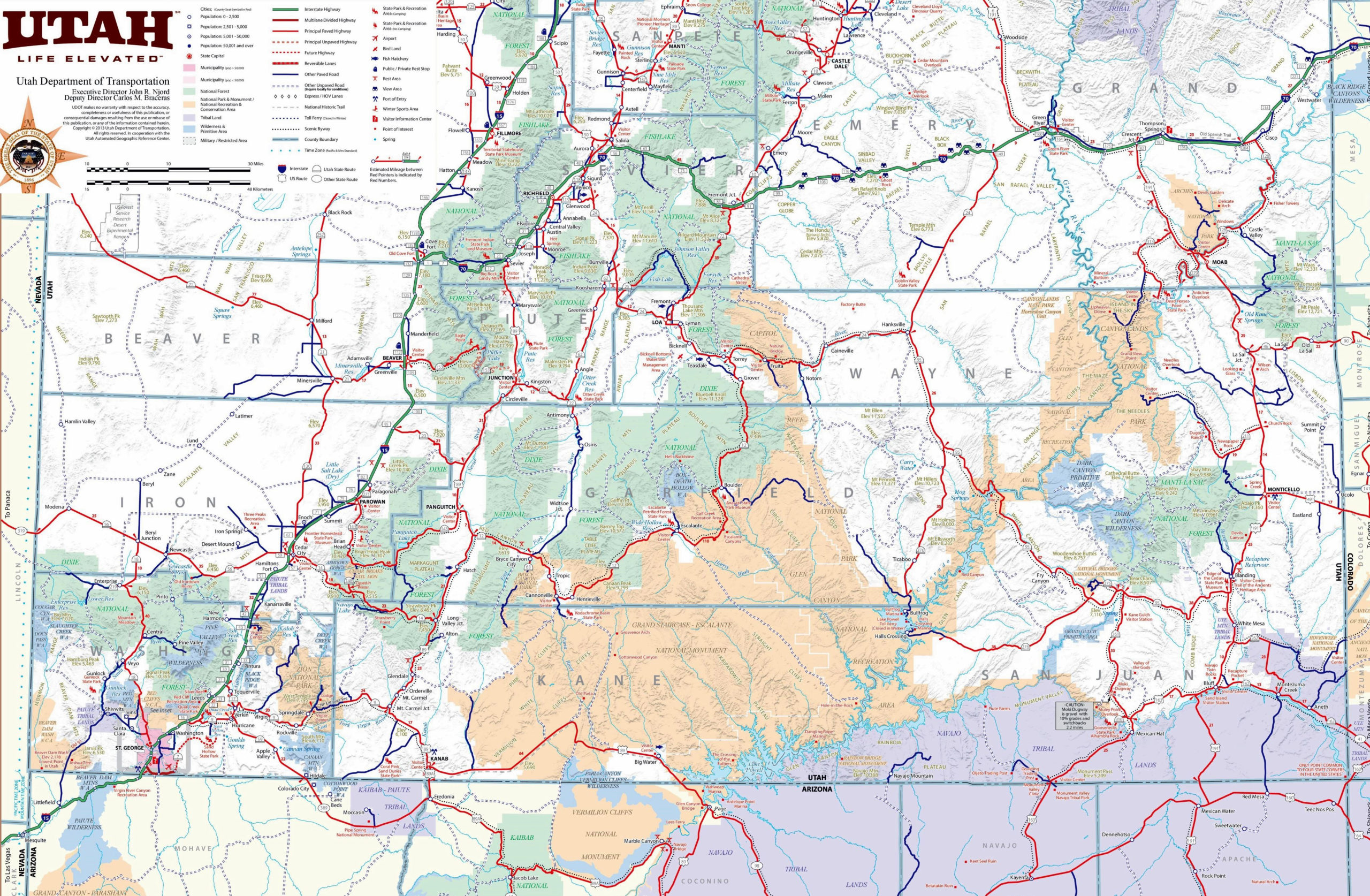 Large Utah Maps For Free Download And Print High 