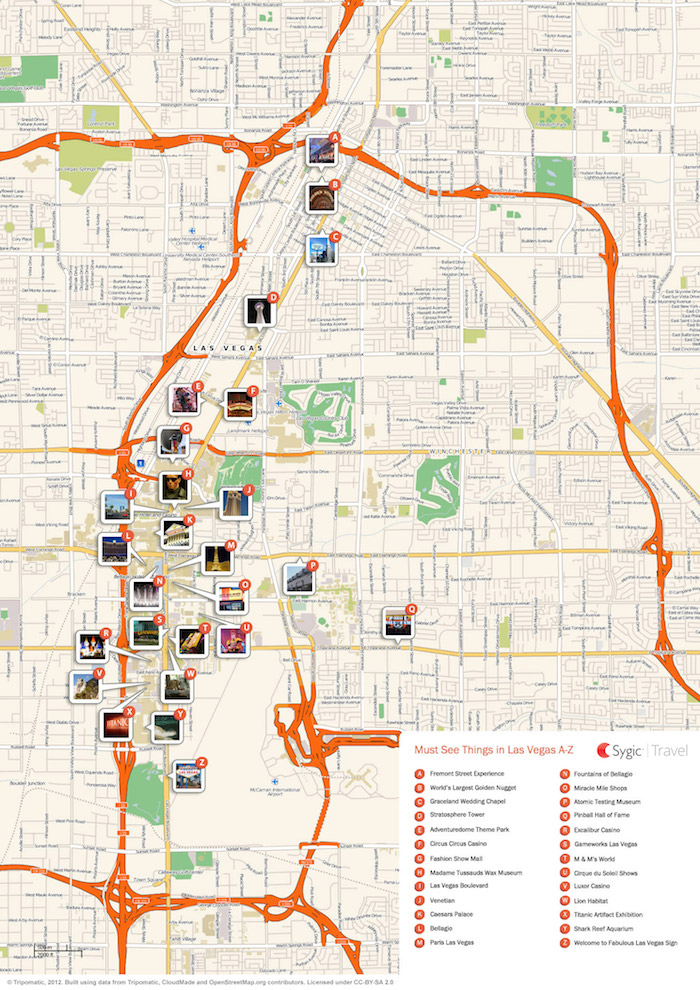Las Vegas Printable Tourist Map Sygic Travel Las Vegas Printable Tourist Map Sygic Travel