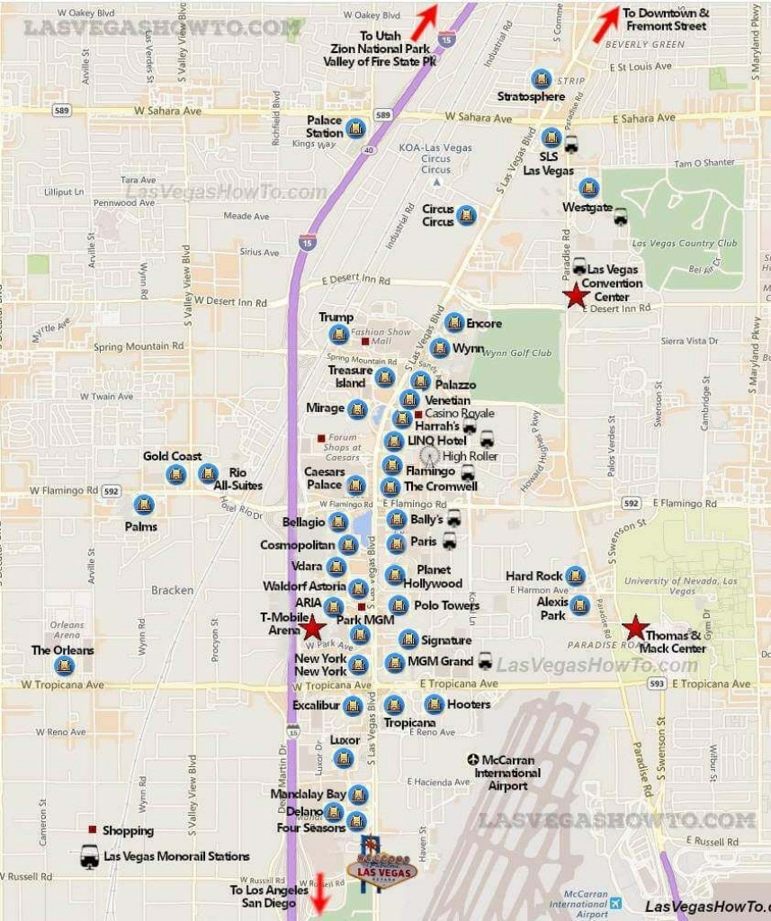 Las Vegas Tourist Map Printable Printable Maps