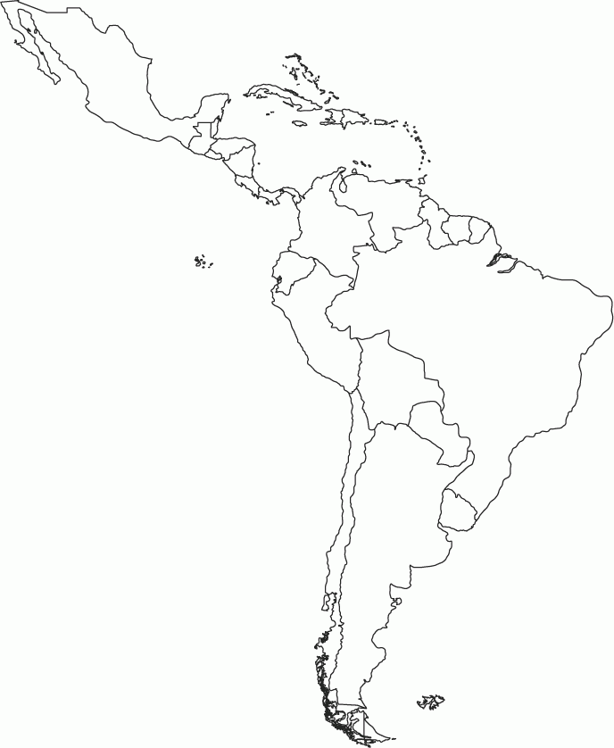 Latin America Outline Map Worldatlas