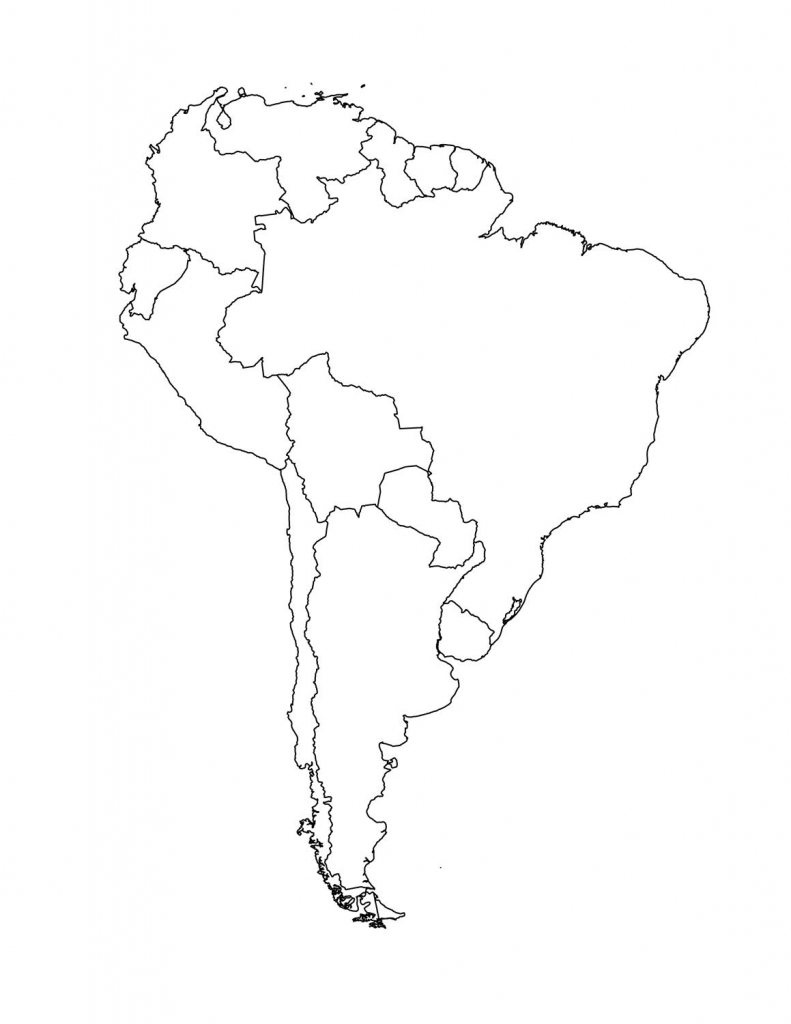 Latin America Printable Blank Map South Brazil Maps Of 