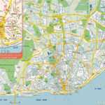 Lisbon Map Visitor Information For Tourists Showing Must