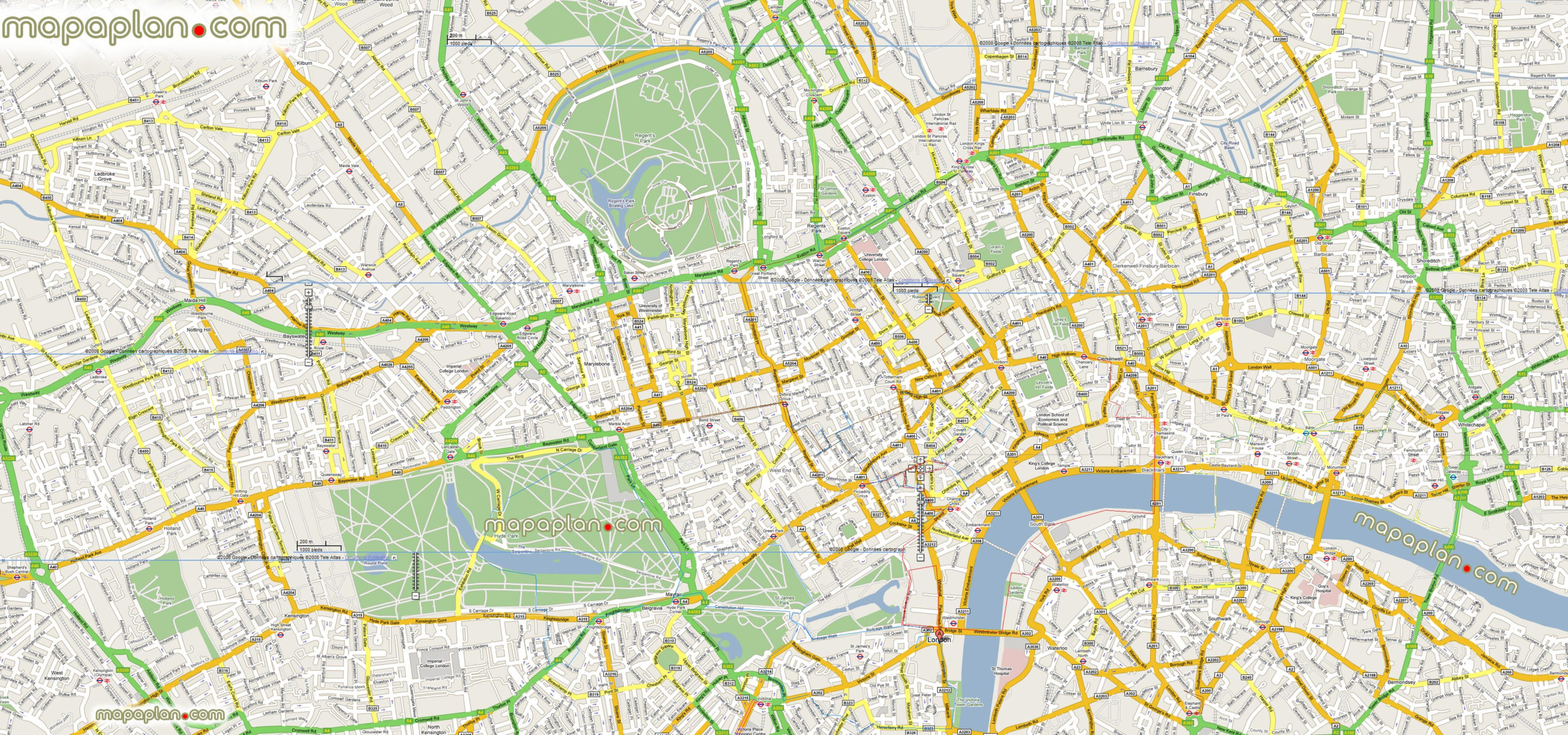 London Map Google Maps Offline Mashup Map To Print