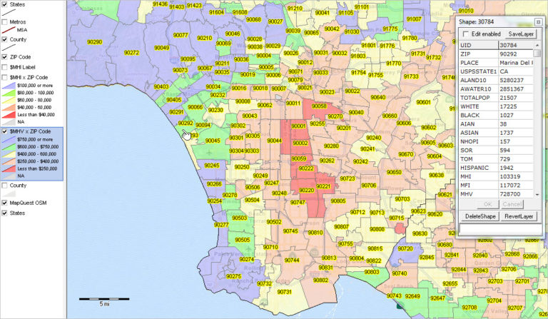 Los Angeles ZIP Codes Decision Making Information