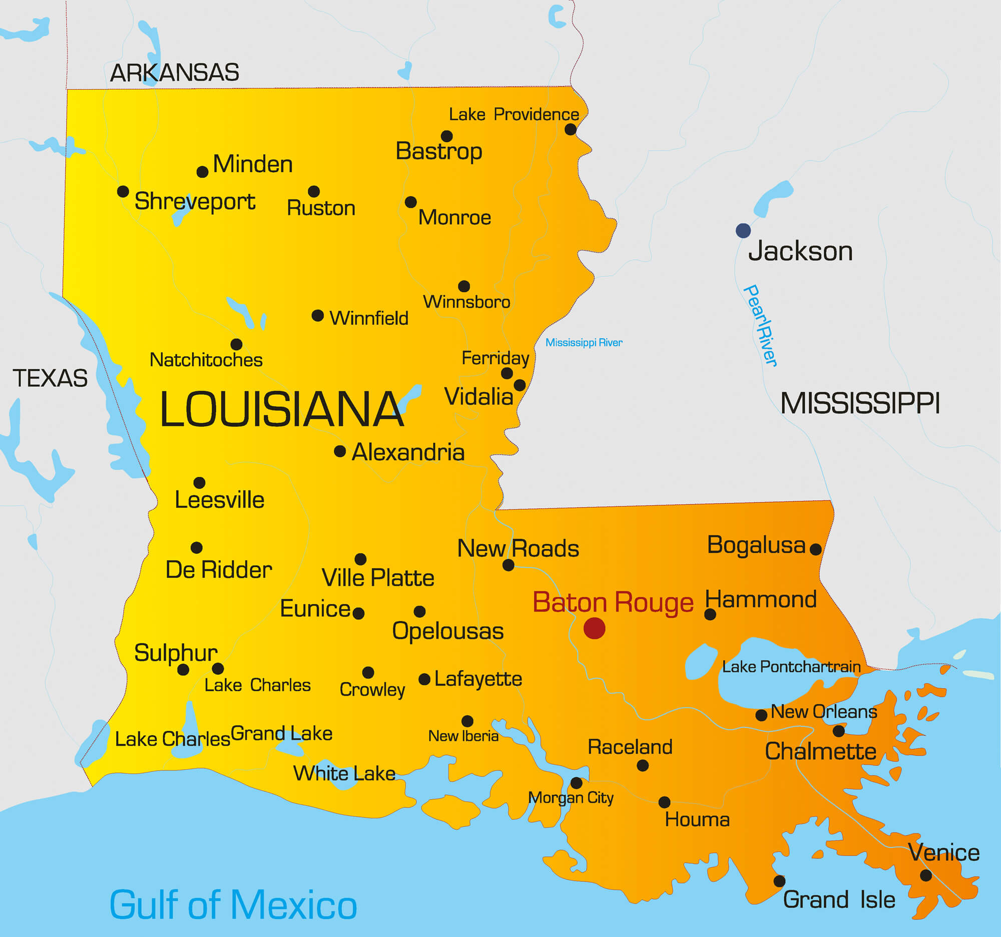 Louisiana Map Guide Of The World Louisiana Map Guide Of The World