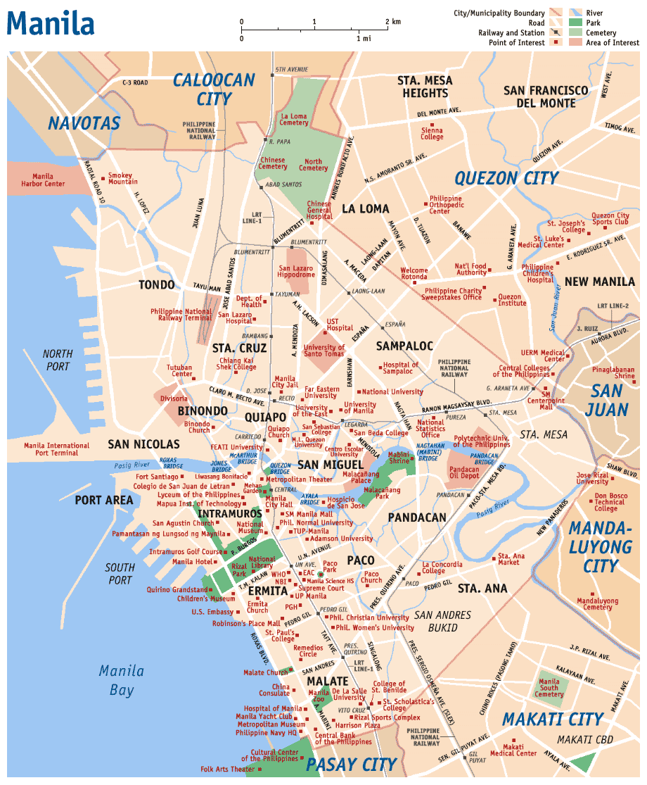 Manila City Map Mapsof