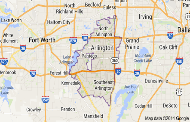 Map Of Arlington Tx Map Of Arlington Tx