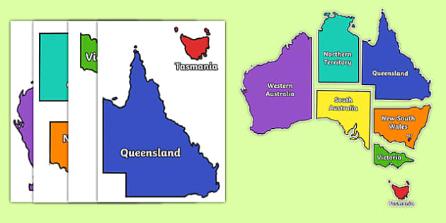 Map Of Australia Display Pieces teacher Made 