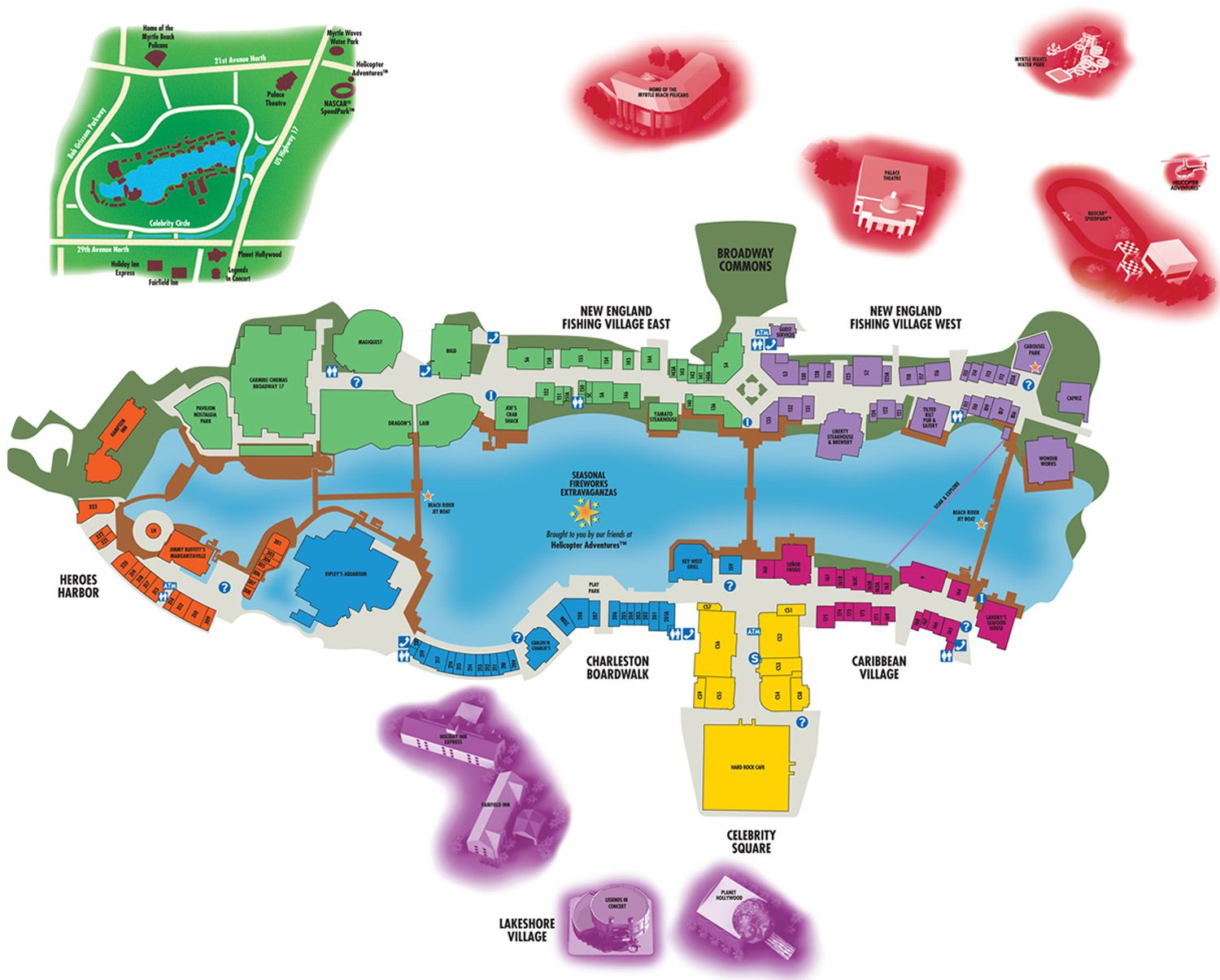 Map Of Broadway At The Beach Broadway At The Beach Map Of Broadway At The Beach Broadway At The Beach