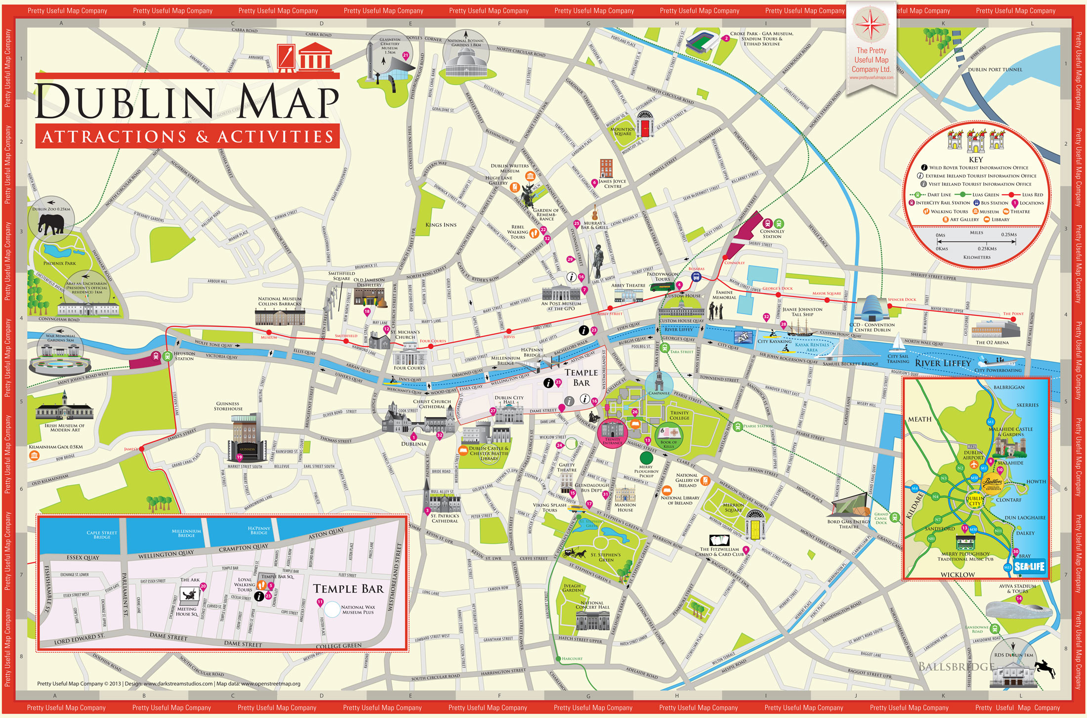 Map Of Dublin City Centre Map Of Dublin City Centre