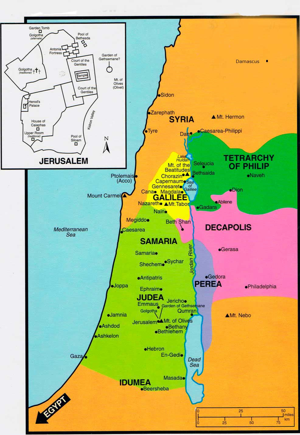 Map Of Jesus Ministry United Airlines And Travelling