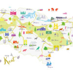 Map Of Kent By Holly Francesca Notonthehighstreet