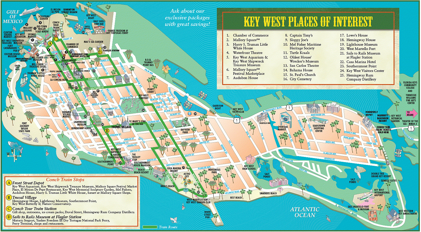 walking tour key west map