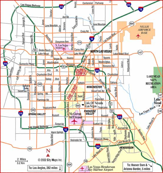 Map Of Las Vegas Free Printable Maps