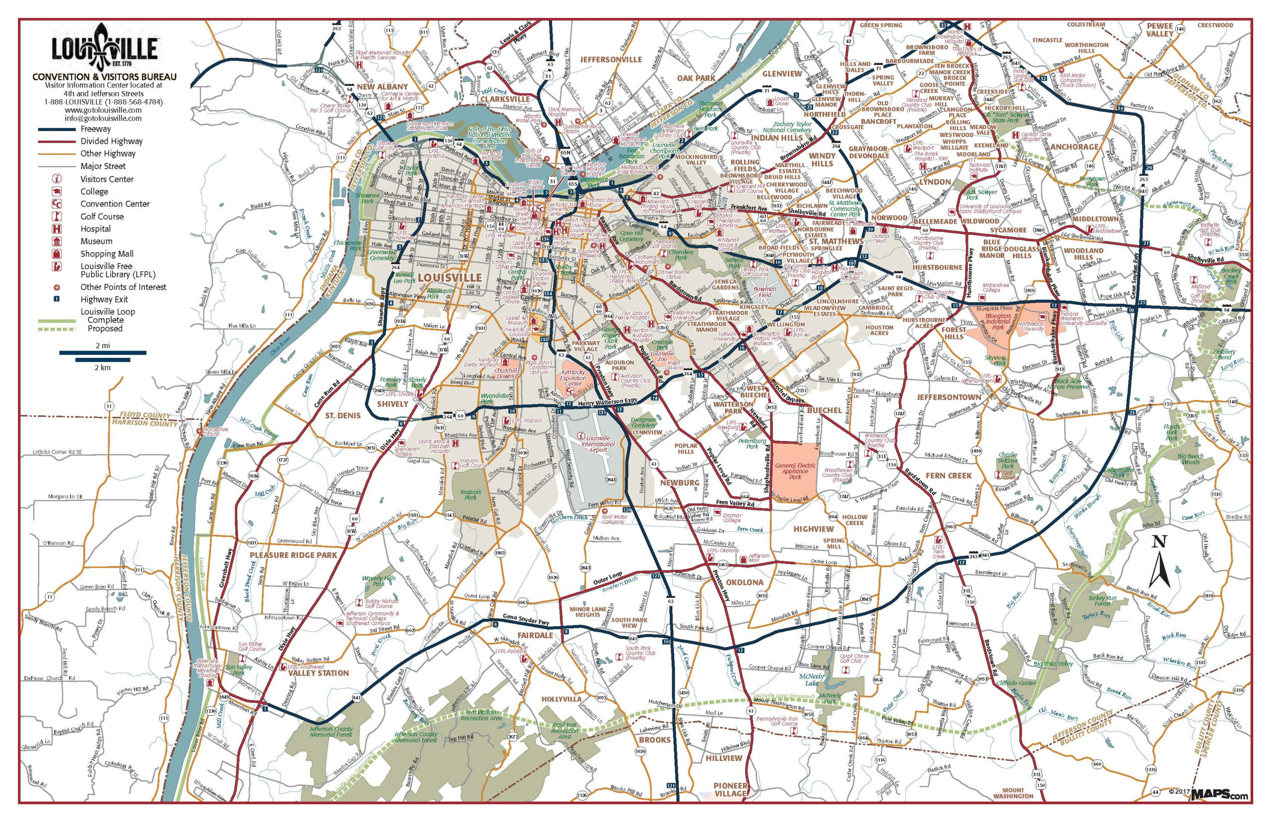 Map Of Louisville KY GoToLouisville Official Travel 