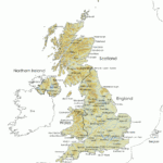 Map Of Major Towns Cities In The British Isles Britain