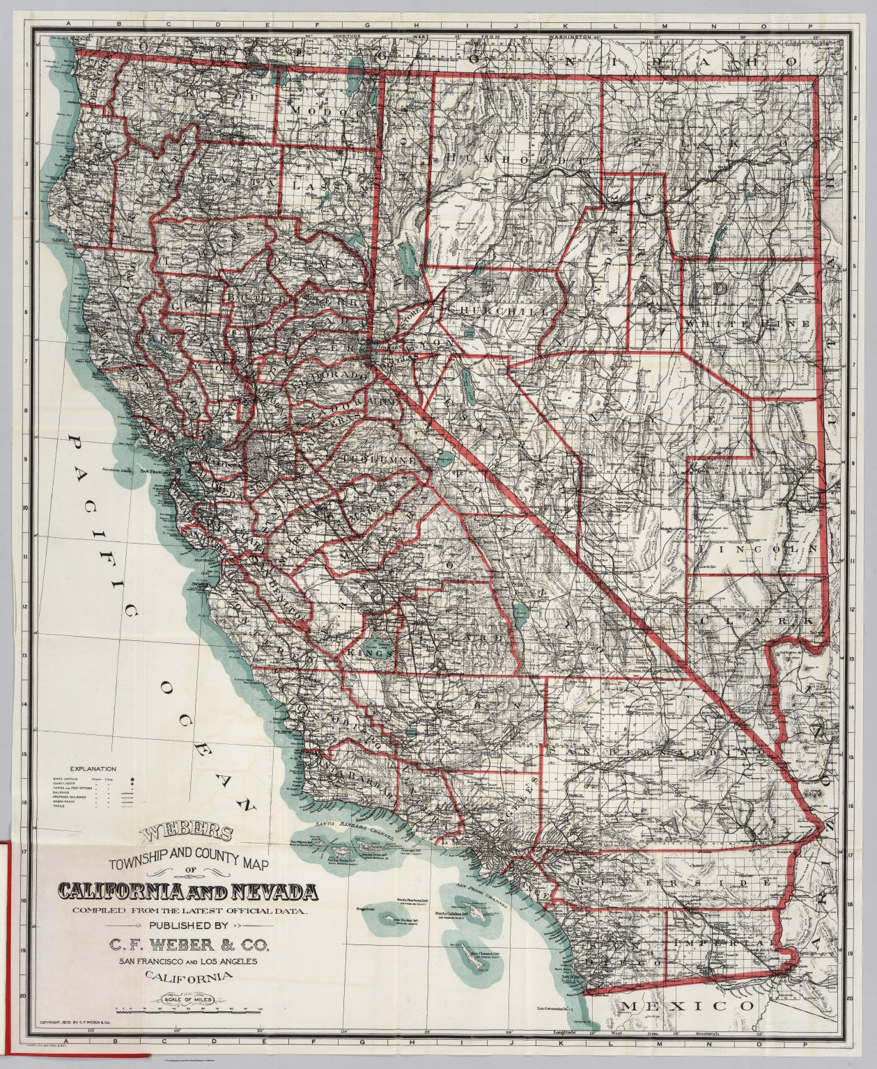 Map Of Nevada And California Smeka