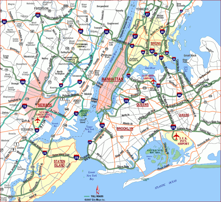 Map Of New York City Free Printable Maps