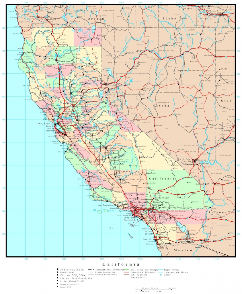 Map Of Northern California Counties And Cities Printable 