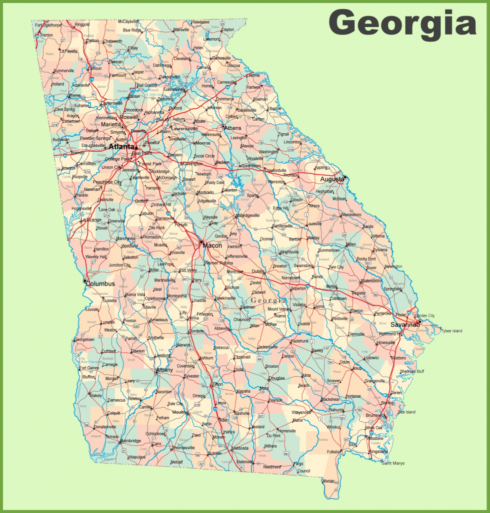 Map Of Northern Georgia Printable Road Map Of Georgia Map Of Northern Georgia Printable Road Map Of Georgia