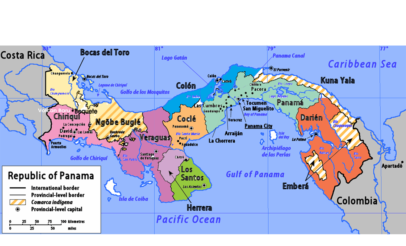 Map Of Panama Provinces Worldofmaps Online Maps 
