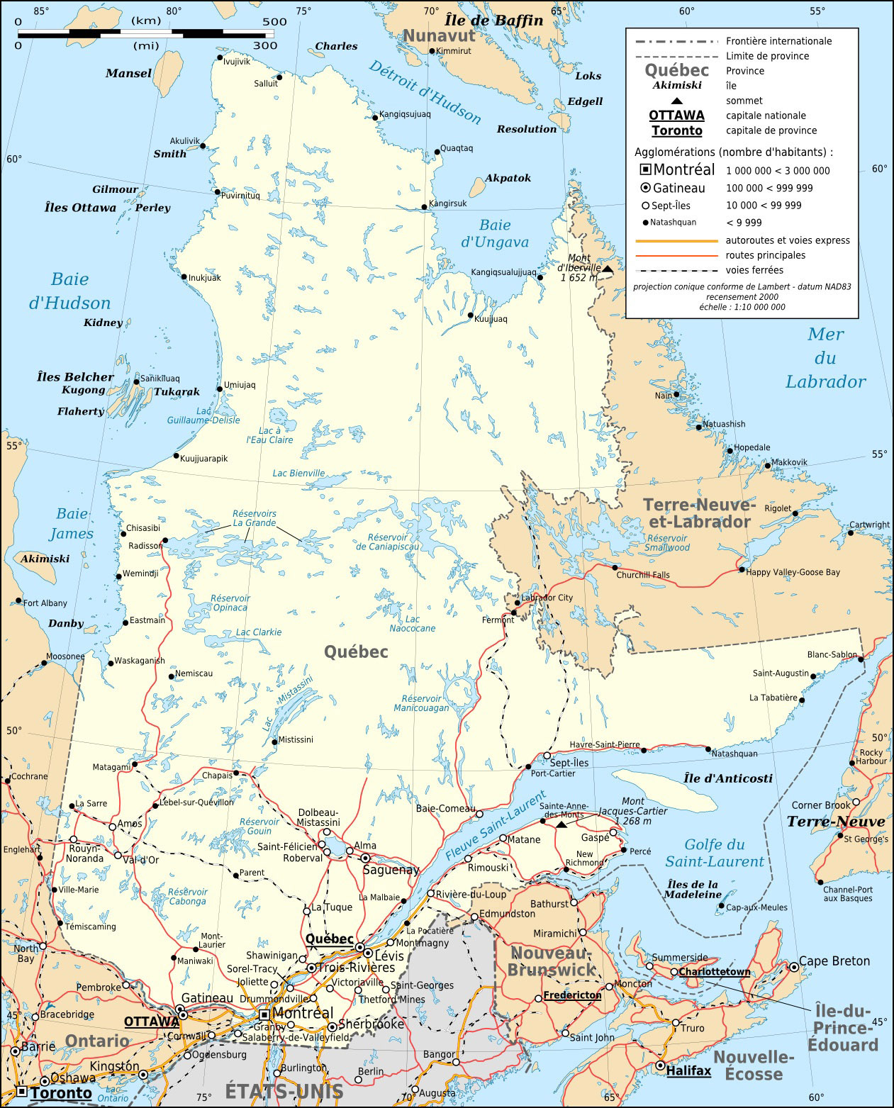 Map Of Qu Bec Road Map Worldofmaps Online Maps Map Of Qu bec Road Map Worldofmaps Online Maps