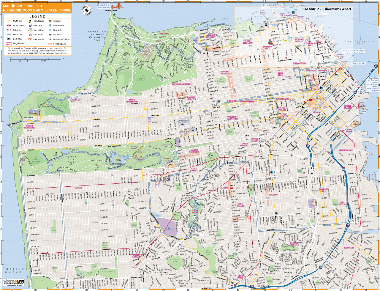Map Of San Francisco Interactive And Printable Maps San Map Of San Francisco Interactive And Printable Maps San