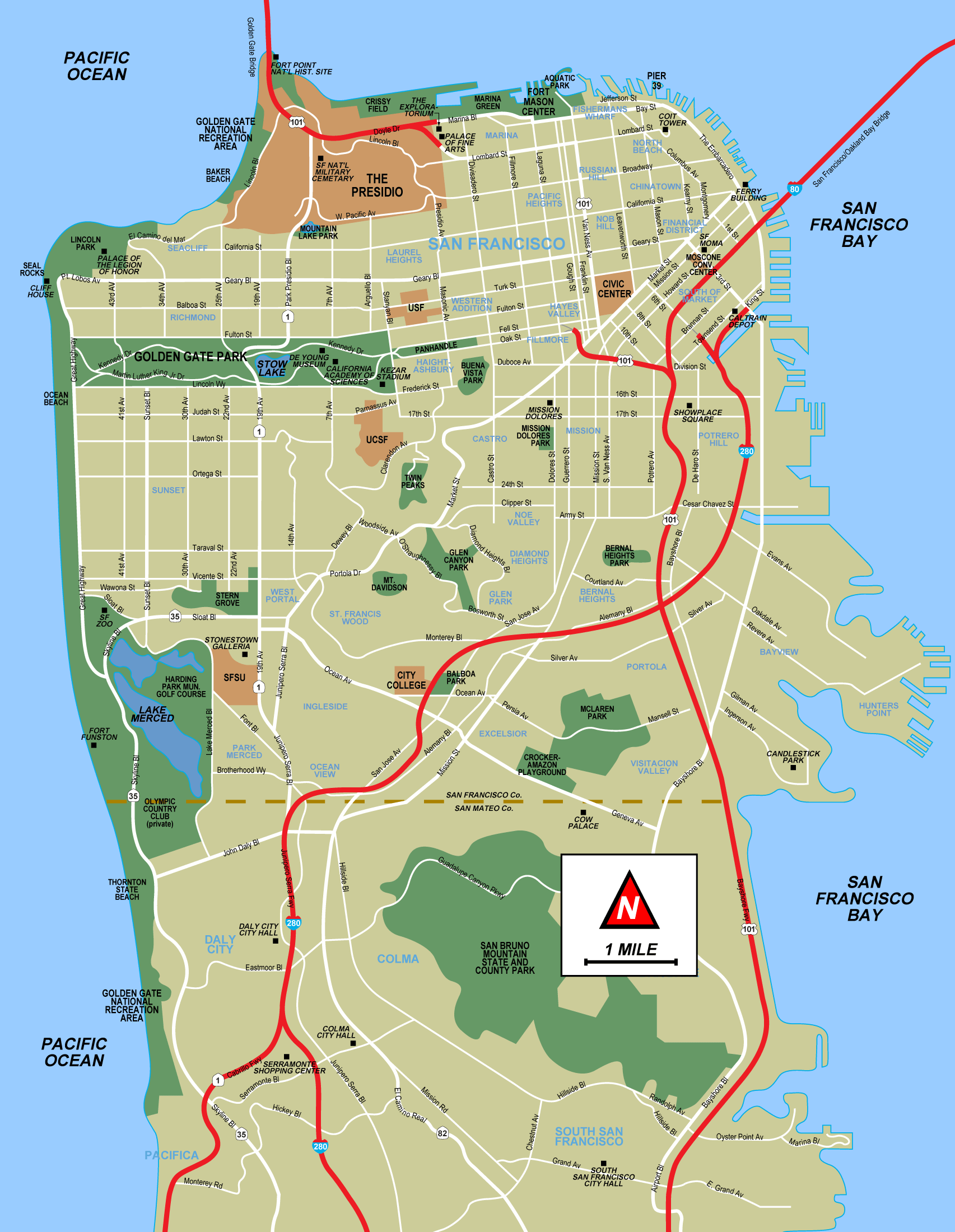 Map Of San Francisco Mapsof Map Of San Francisco Mapsof