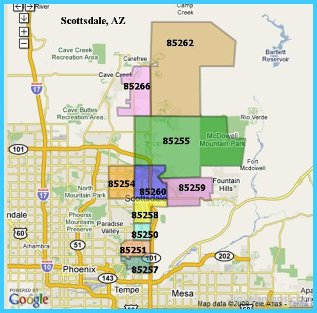 Map Of Scottsdale Arizona TravelsMaps Com
