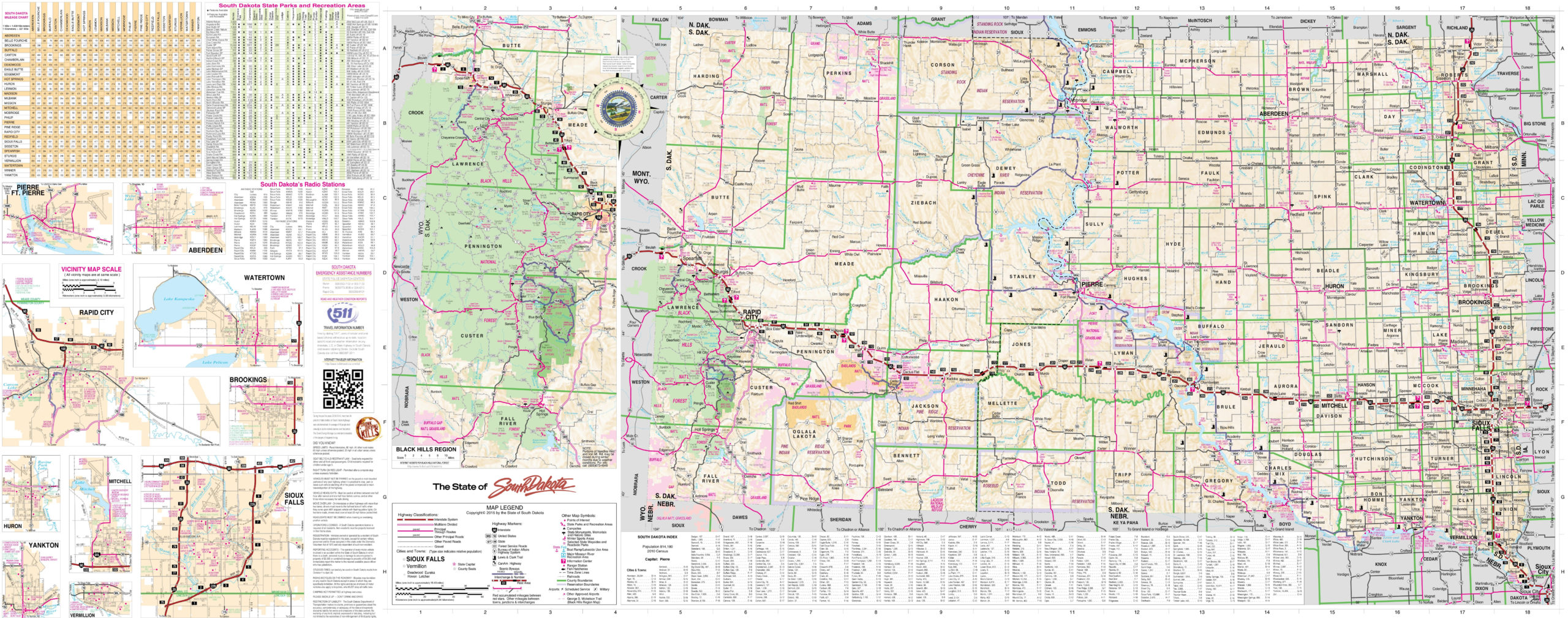 Map Of South Dakota Full Size Gifex