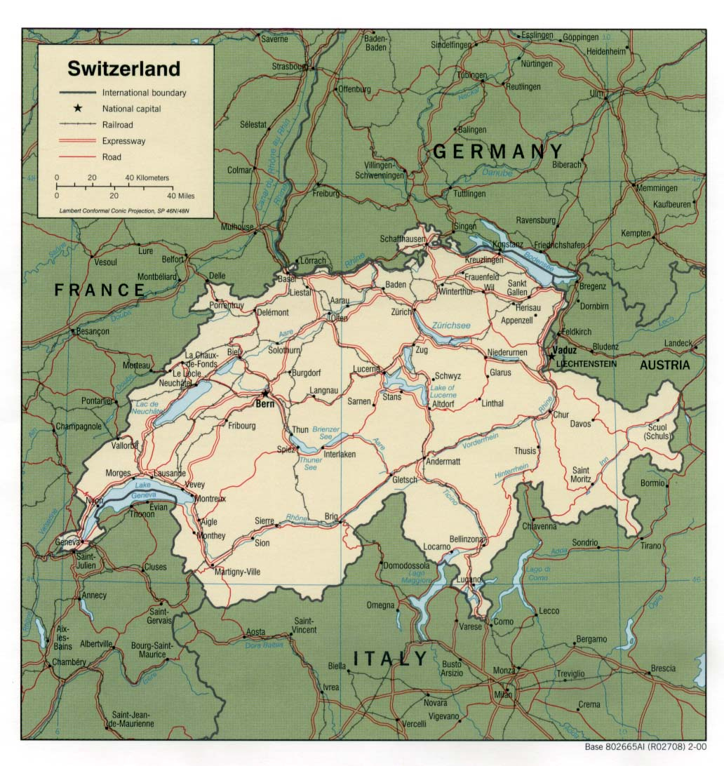 Map Of Switzerland Political Map Worldofmaps 