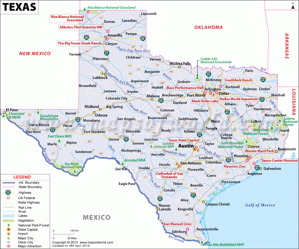 Map Of Texas Free Large Images Map Of Texas Free Large Images