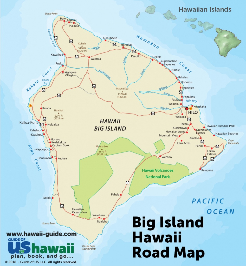 Map Of The Big Island Hawaii Printable Printable Maps
