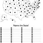Map Of The United States With Blanks To Label Each State