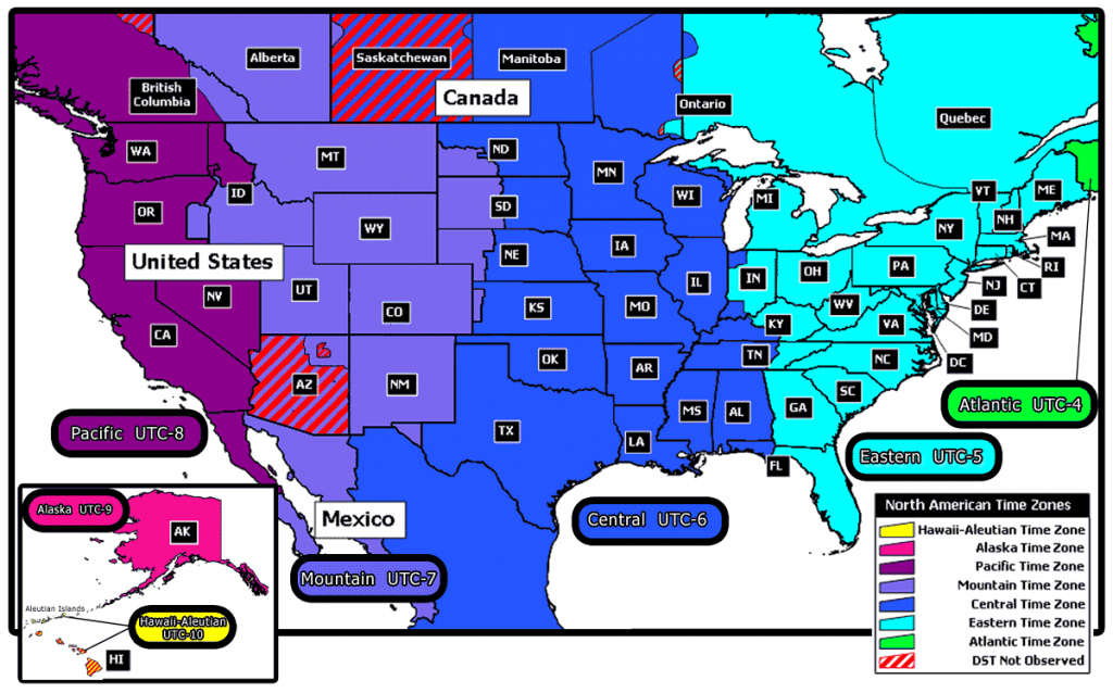 Map Of The Us With Time Zones Us Timezones Awesome Map Of The Us With Time Zones Us Timezones Awesome