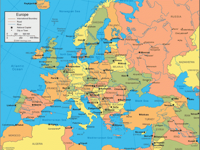 Map Of Western Europe Cities Europe Map And Satellite Map Of Western Europe Cities Europe Map And Satellite