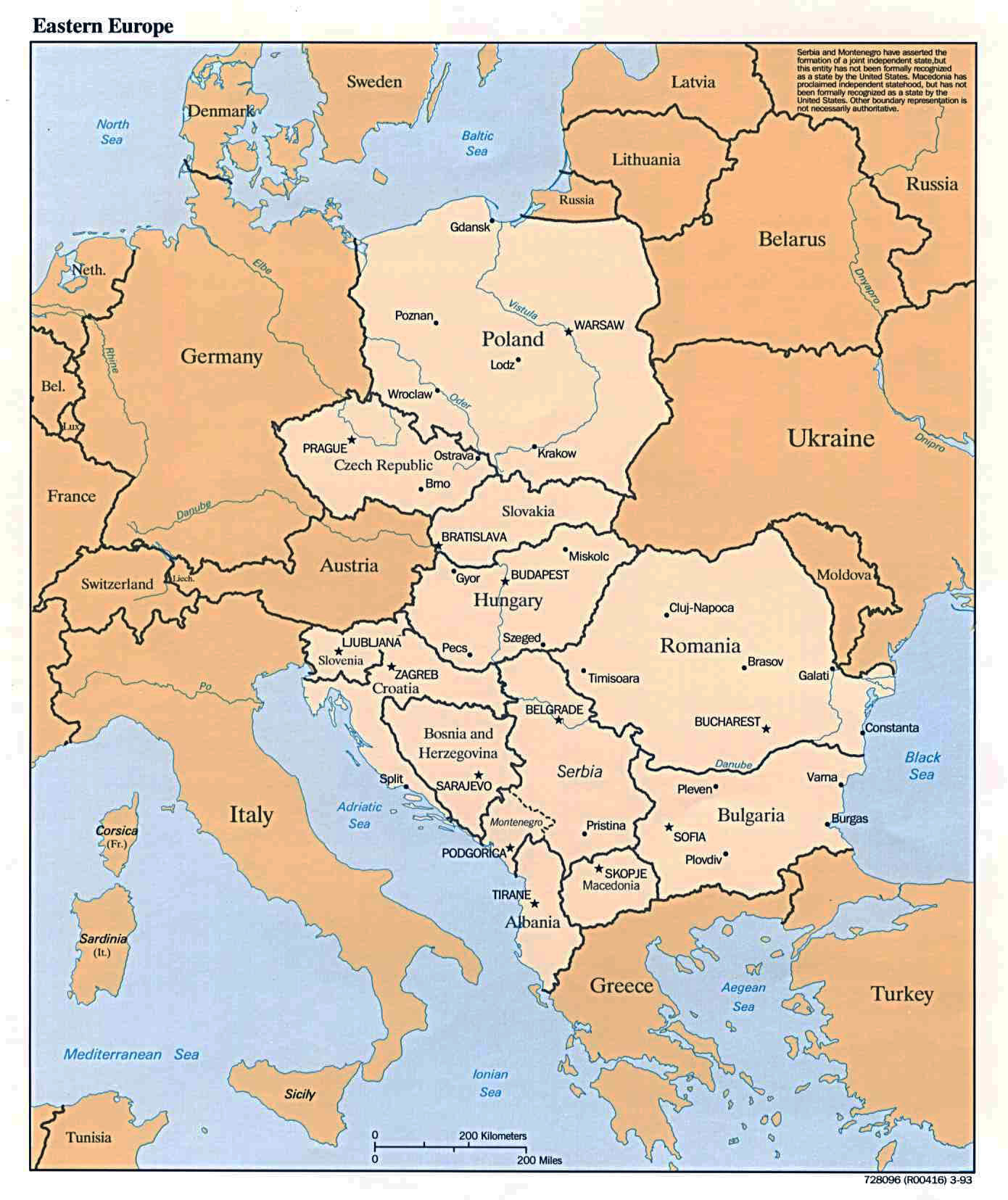 Map Of Western Europe With Capitals